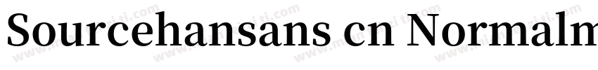 Sourcehansans cn Normalmal字体转换